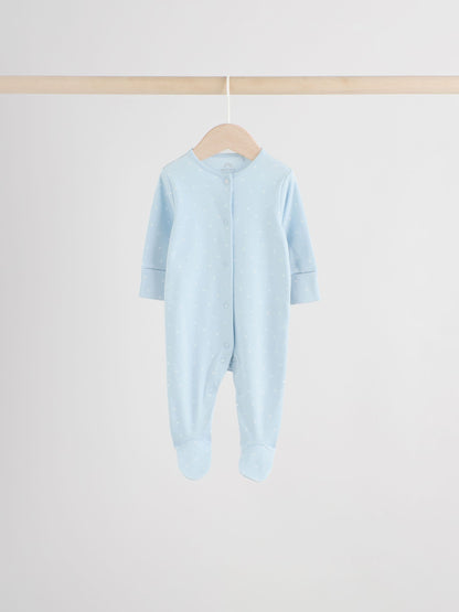 Blue 7 Pack Baby Bear Sleepsuit (0-2yrs) image 8