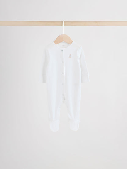 Blue 7 Pack Baby Bear Sleepsuit (0-2yrs) image 9
