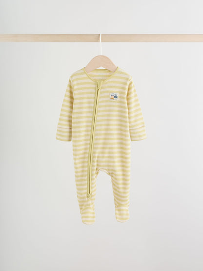 Multi Transport Two Way Zip Baby Sleepsuits 3 Pack (0mths-2yrs) image 5