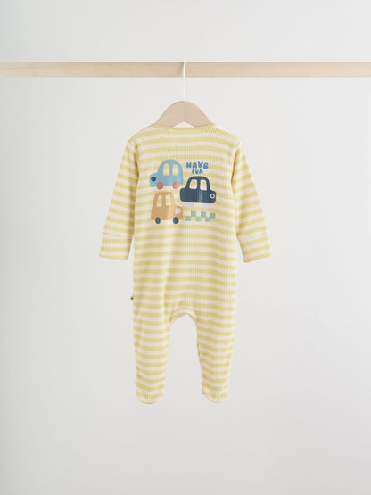 Multi Transport Two Way Zip Baby Sleepsuits 3 Pack (0mths-2yrs) image 6
