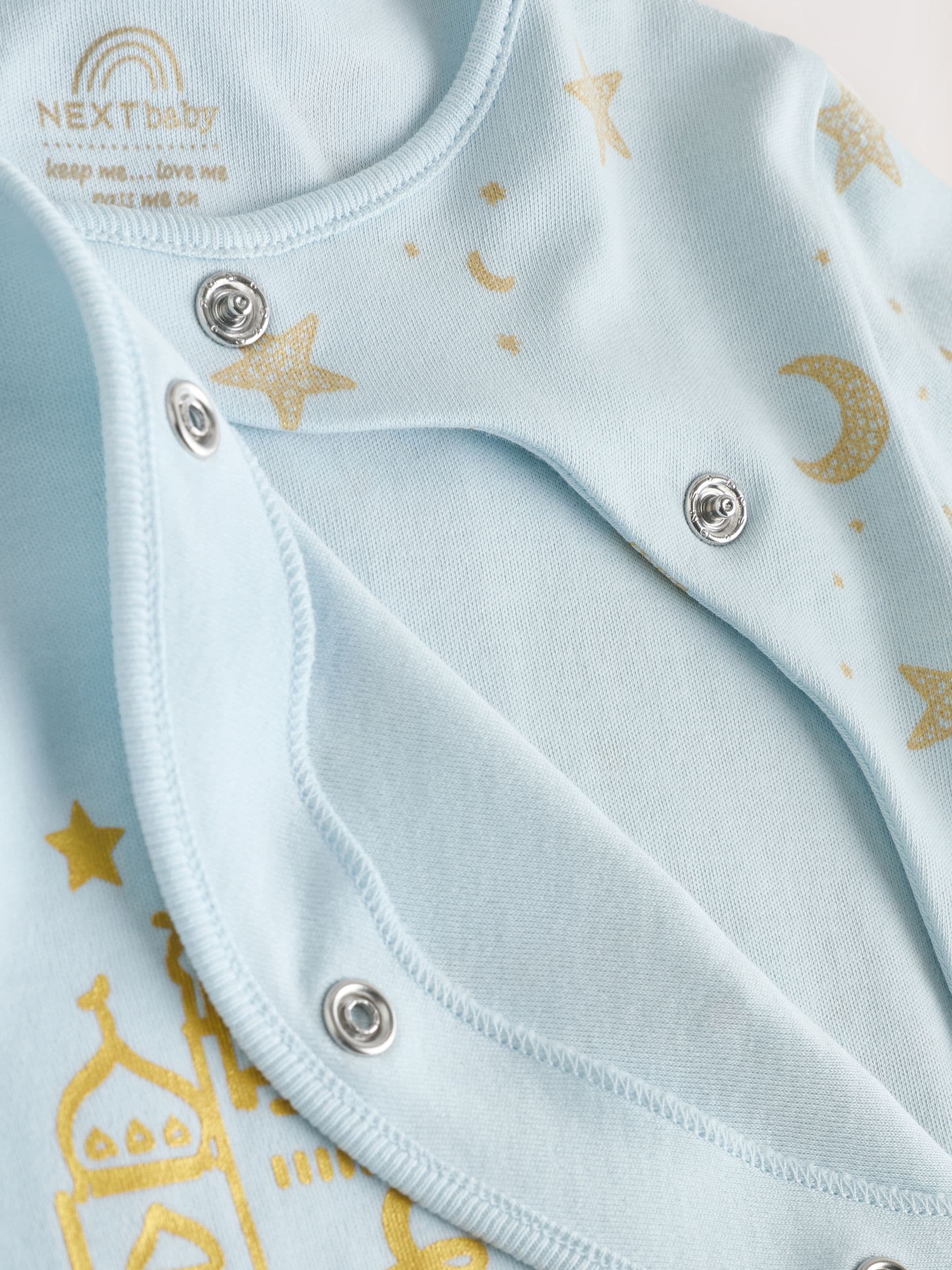 Blue EID Baby Sleepsuit (0mths-2yrs) image 5