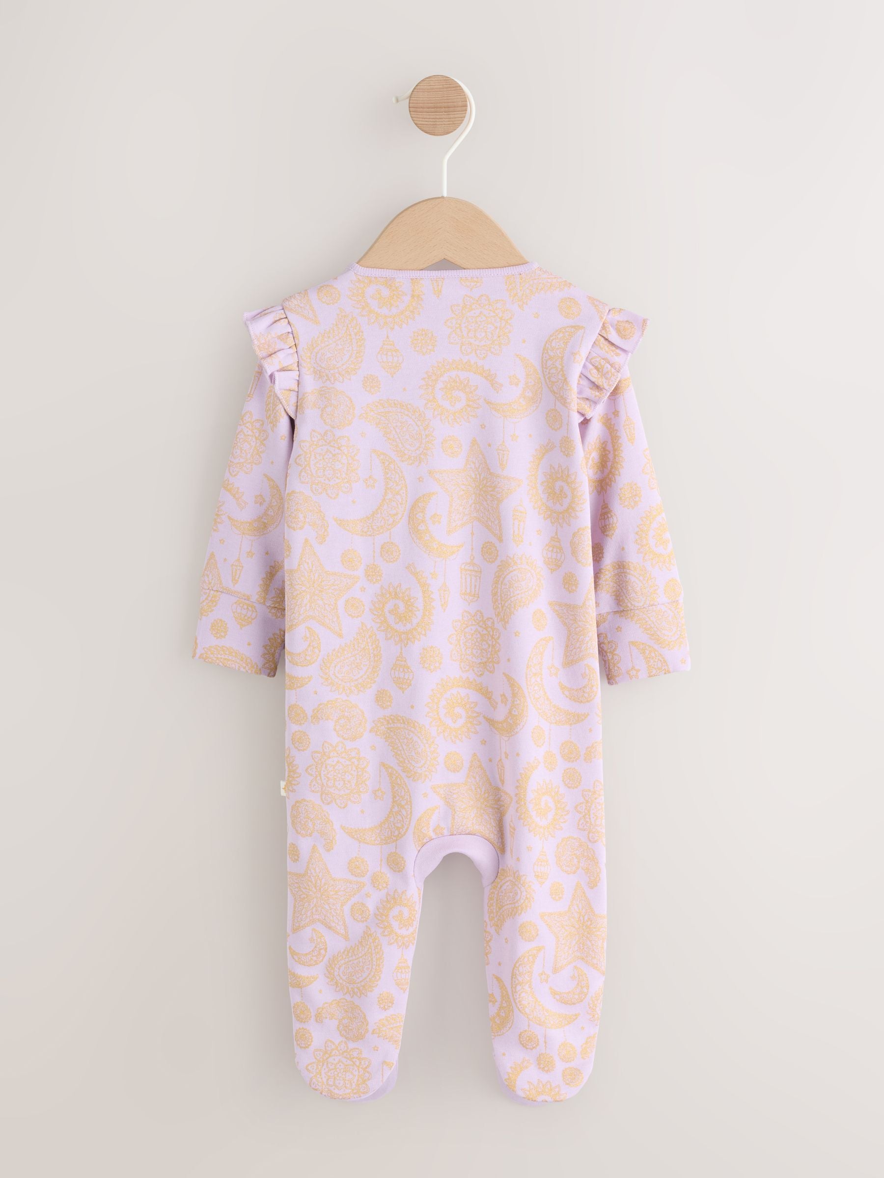 Lilac Purple EID Baby Sleepsuit (0mths-2yrs) image 3