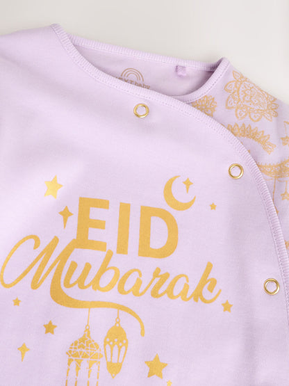 Lilac Purple EID Baby Sleepsuit (0mths-2yrs) image 5