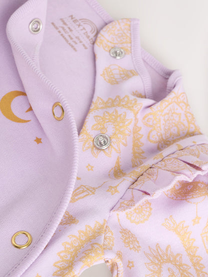 Lilac Purple EID Baby Sleepsuit (0mths-2yrs) image 7