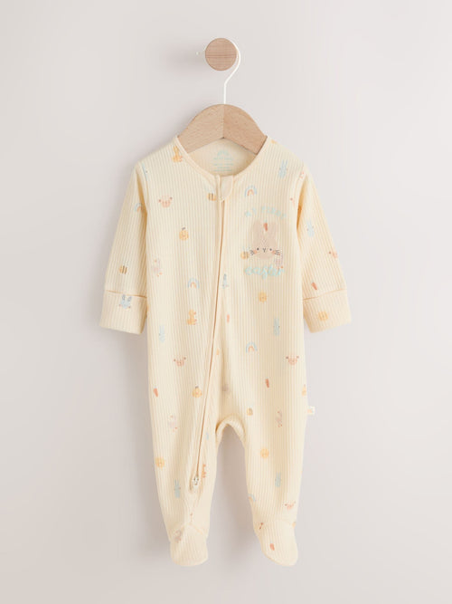 Neutral My First Easter Two Way Zip Baby Sleepsuit (0-18mths) image 1