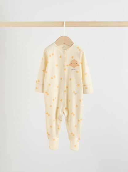 Yellow Spring Character 3 Pack Baby Sleepsuits (0mths-2yrs) image 3