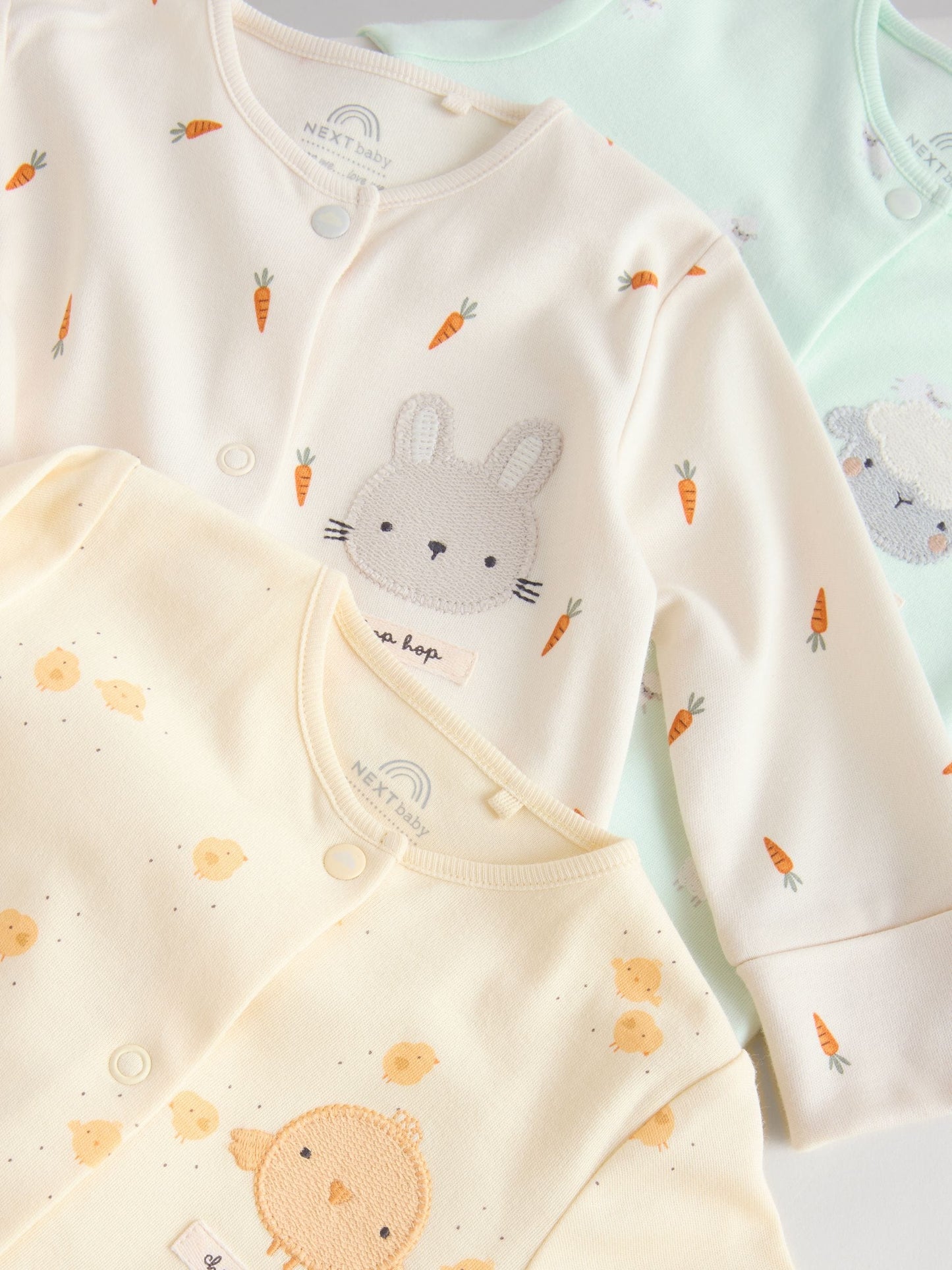 Yellow Spring Character 3 Pack Baby Sleepsuits (0mths-2yrs) image 7