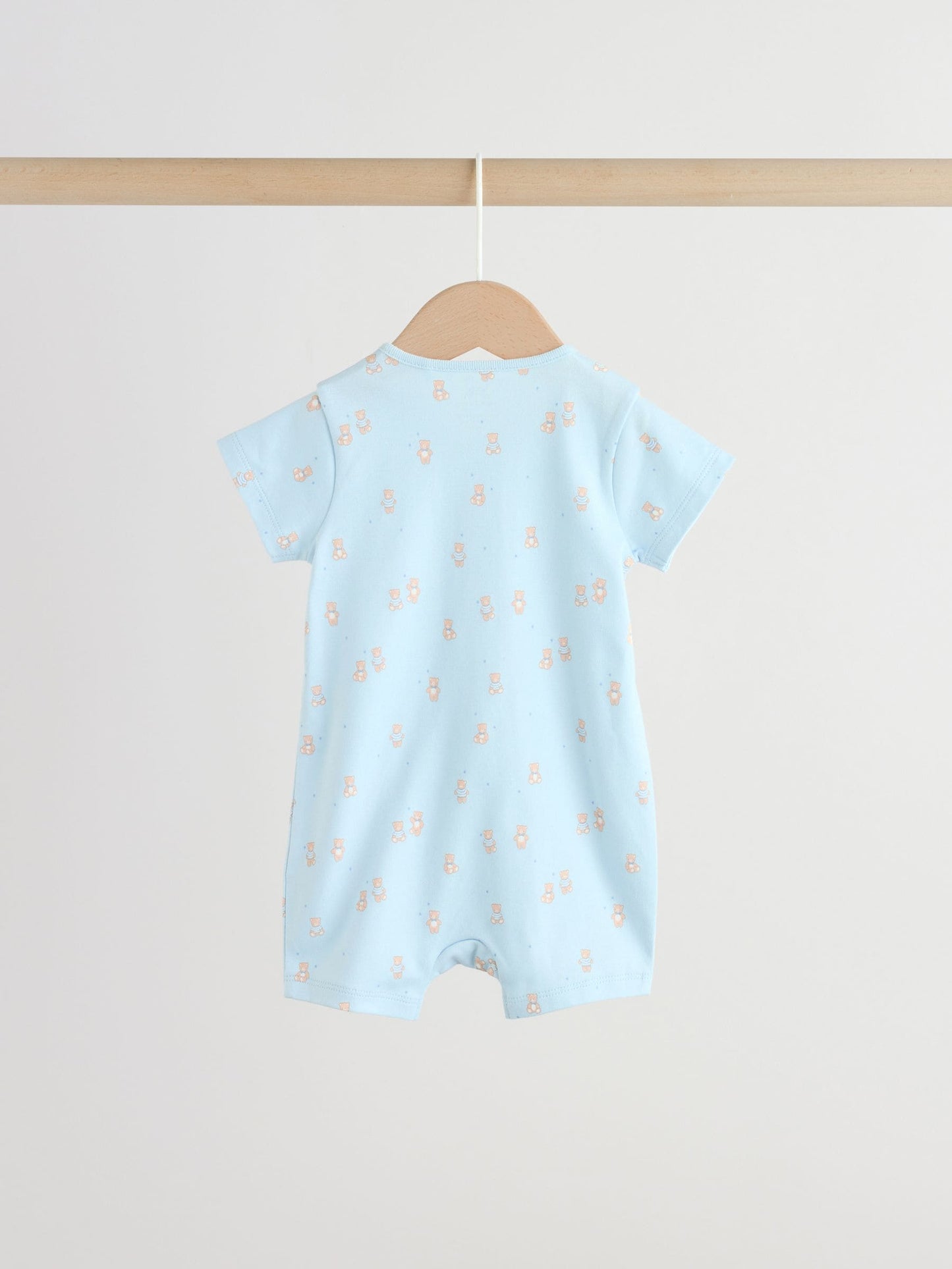Blue Two Way Zip Baby Rompers 3 Pack (0mths-3yrs) image 4