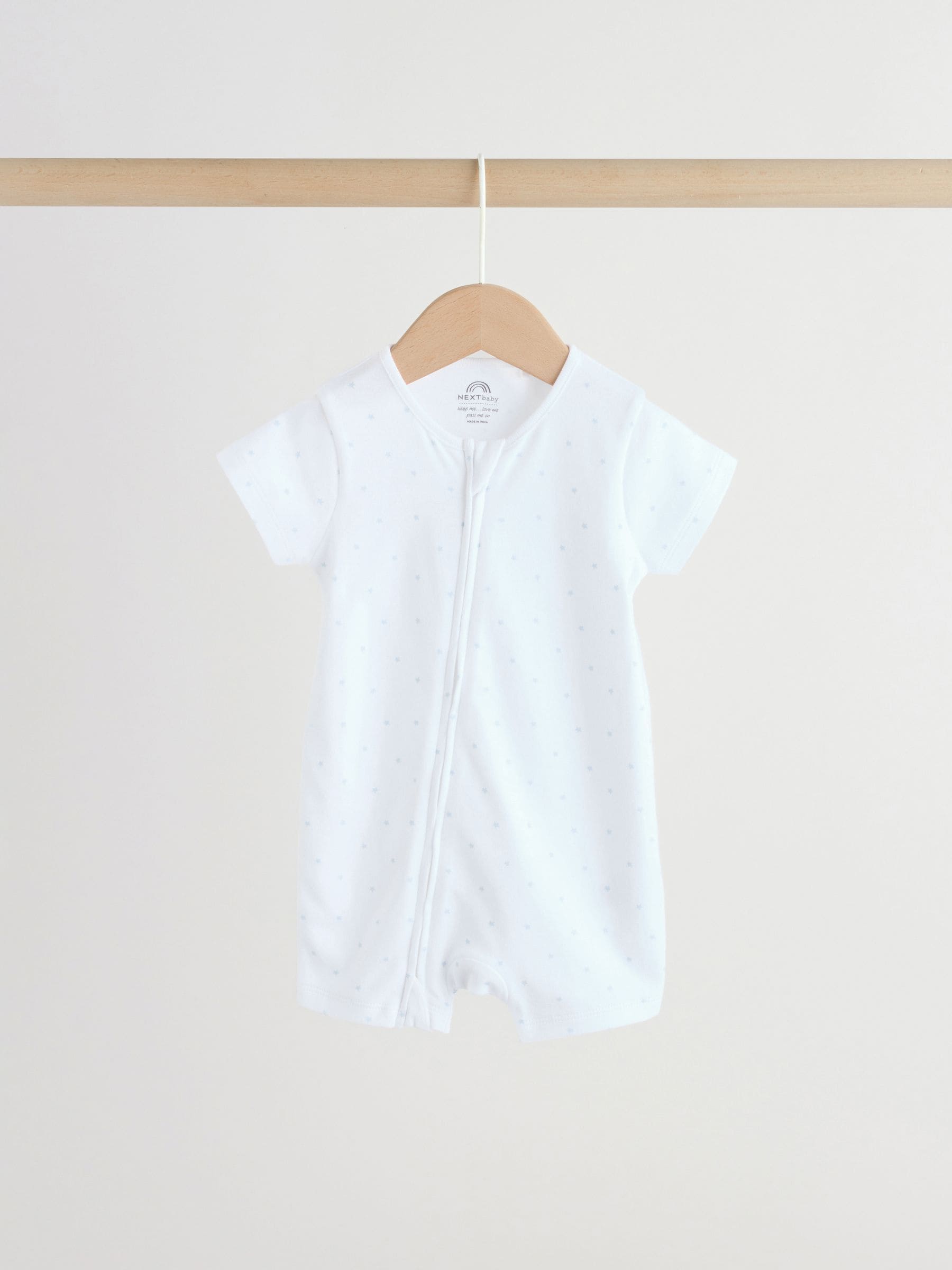 Blue Two Way Zip Baby Rompers 3 Pack (0mths-3yrs) image 5