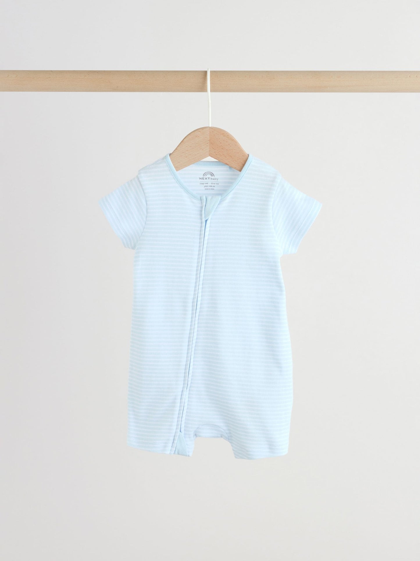 Blue Two Way Zip Baby Rompers 3 Pack (0mths-3yrs) image 6