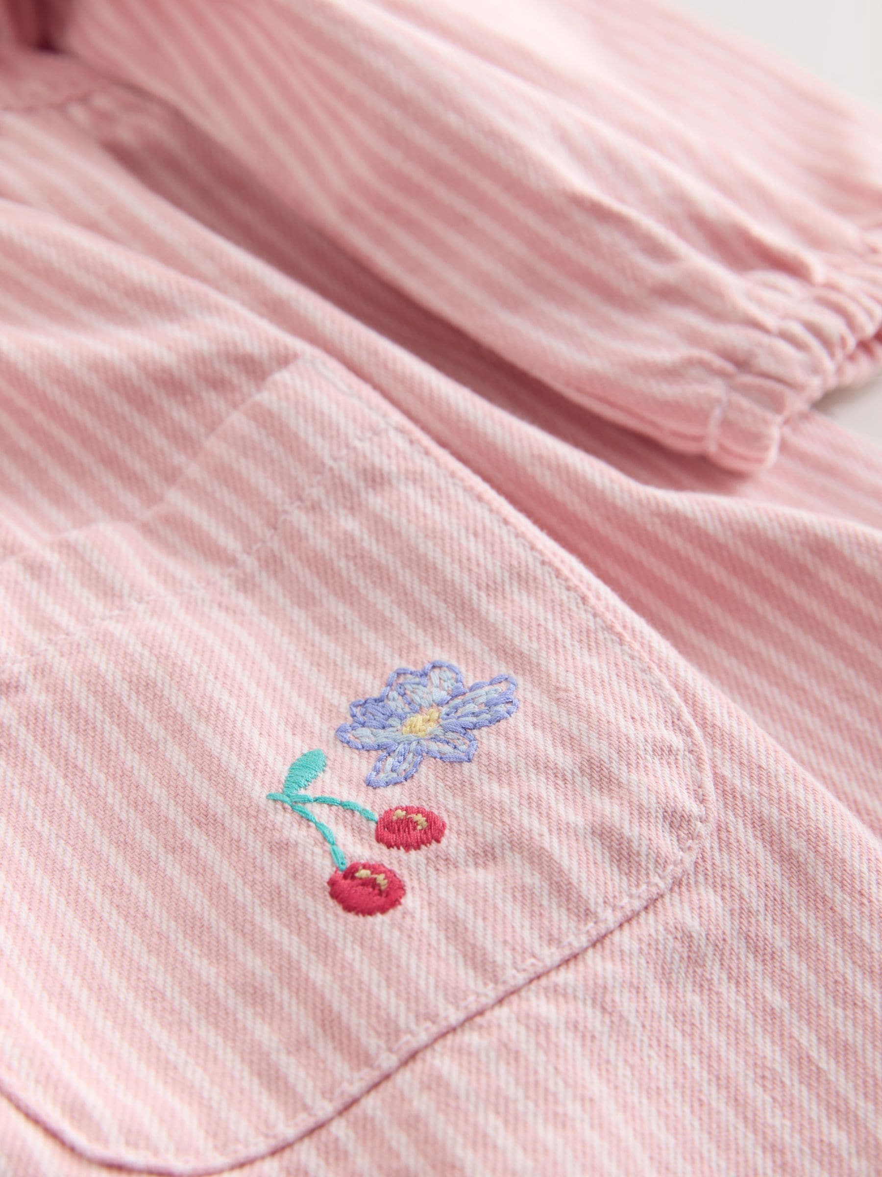 Pink Stripe Long Sleeve Cotton Dress (3mths-8yrs) image 7