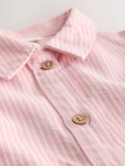 Pink Stripe Long Sleeve Cotton Dress (3mths-8yrs) image 8