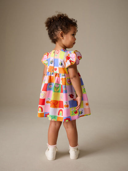 Multi Character Ric Rac Frill Sleeve Dress (3mths-8yrs) image 3