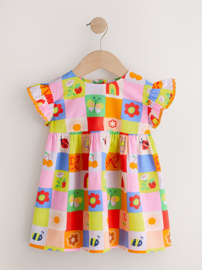 Multi Character Ric Rac Frill Sleeve Dress (3mths-8yrs) image 4