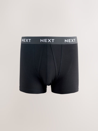 Dsiney Kidz - Blue/ Black Waistbands 5 Pack A-Front Cotton Rich Boxers image 3