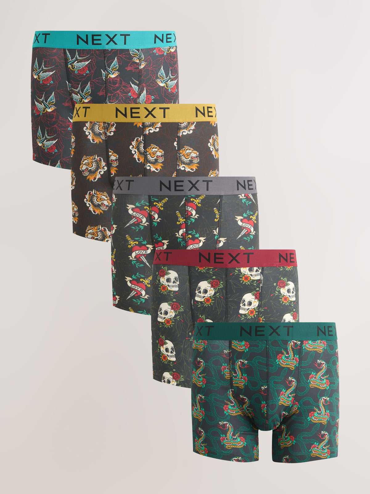 Dsiney Kidz - Black Western Print 5 Pack Trunk Cotton Rich Boxers image 1
