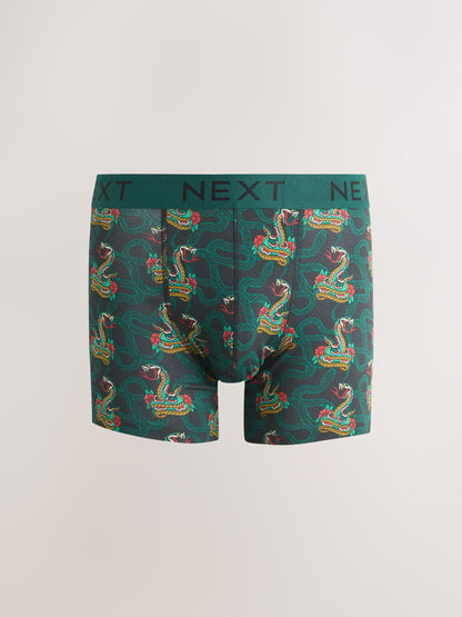 Dsiney Kidz - Black Western Print 5 Pack Trunk Cotton Rich Boxers image 2