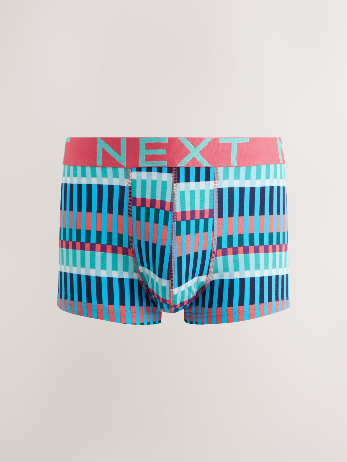 Dsiney Kidz - Bright Blue/Purple Geo 5 Pack Hipster Cotton Rich Boxers image 3