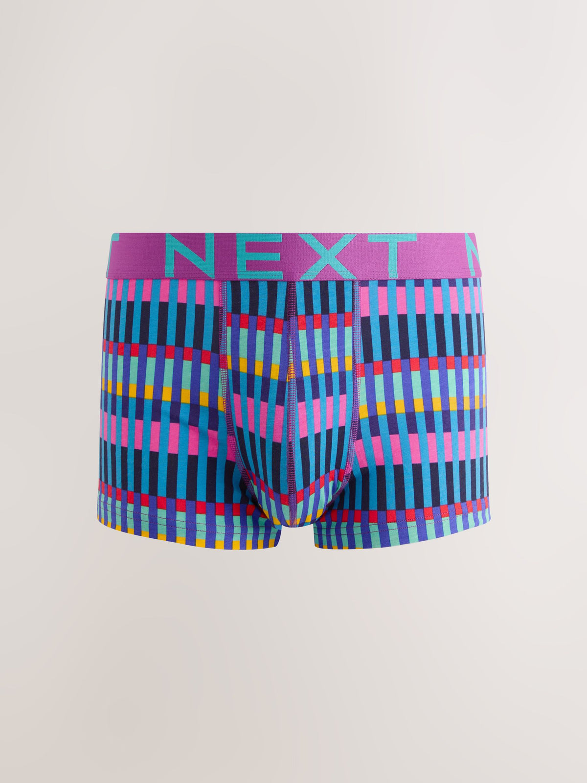 Dsiney Kidz - Bright Blue/Purple Geo 5 Pack Hipster Cotton Rich Boxers image 6