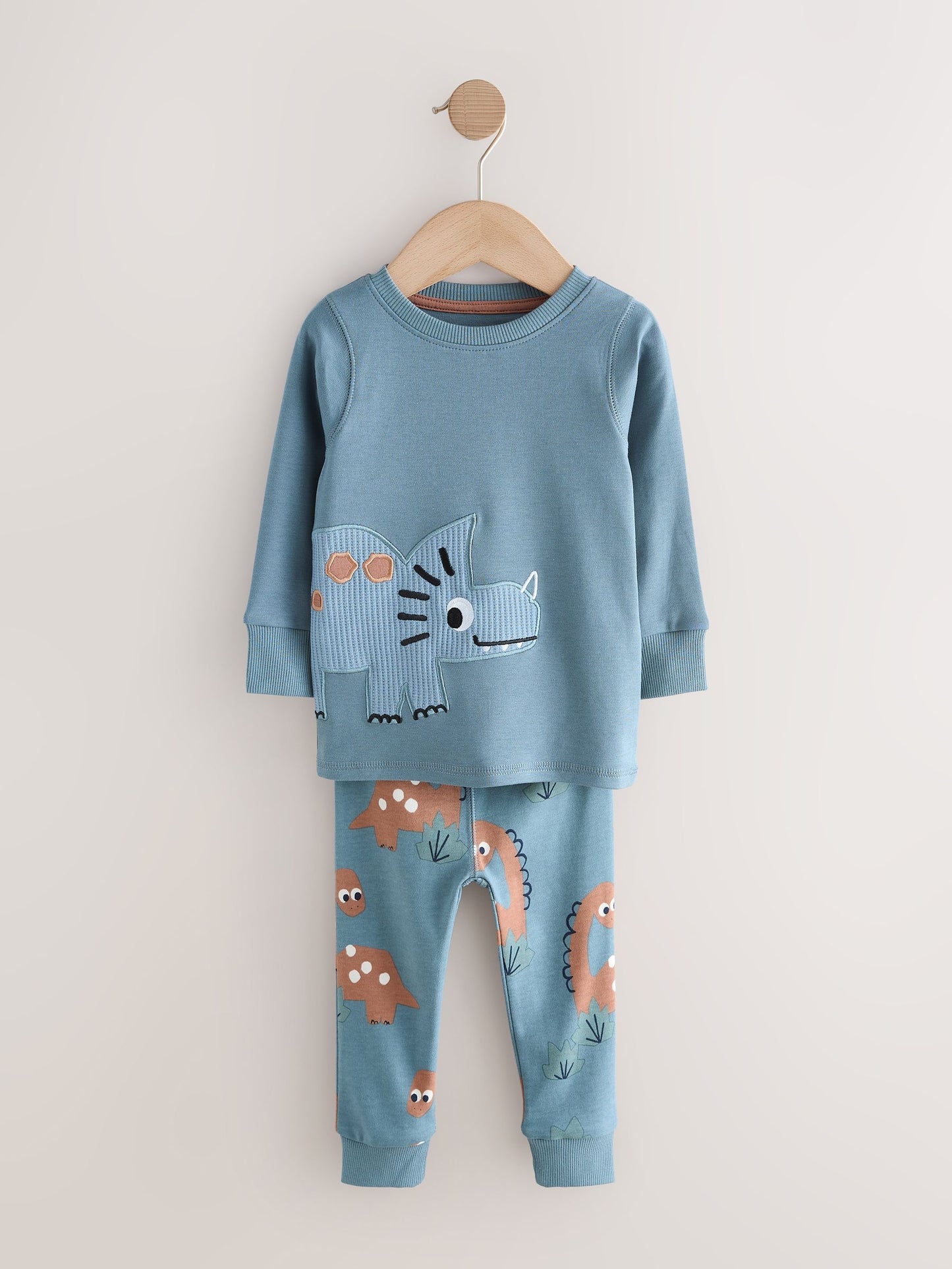 Navy/Grey Dinosaur Snuggle Pyjamas 3 Pack (9mths-8yrs) image 3