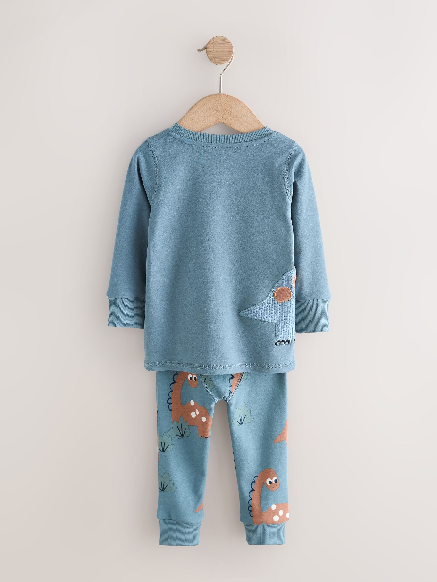 Navy/Grey Dinosaur Snuggle Pyjamas 3 Pack (9mths-8yrs) image 4