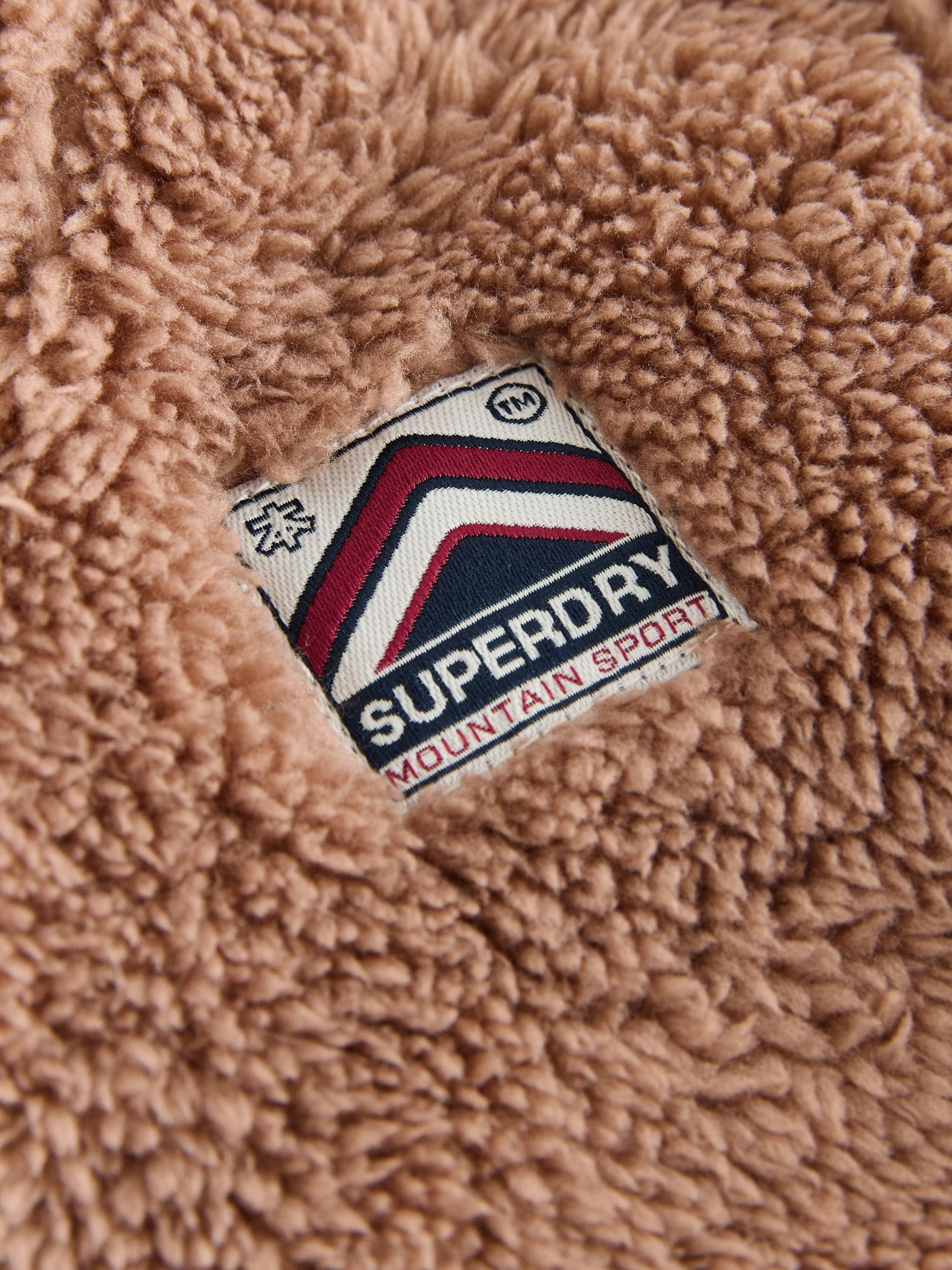 Superdry Brown Teddy Fleece Pramsuit image 4