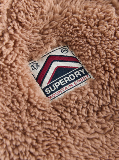 Superdry Brown Teddy Fleece Pramsuit image 4