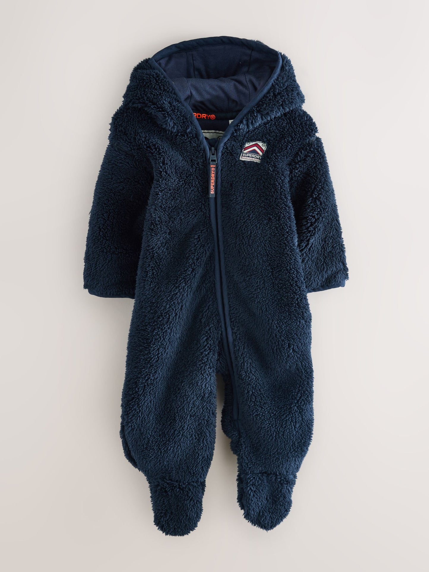 Superdry Blue Teddy Fleece Pramsuit image 1