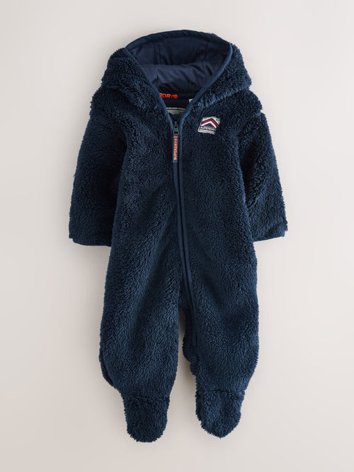 Superdry Blue Teddy Fleece Pramsuit image 1