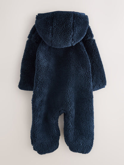 Superdry Blue Teddy Fleece Pramsuit image 2