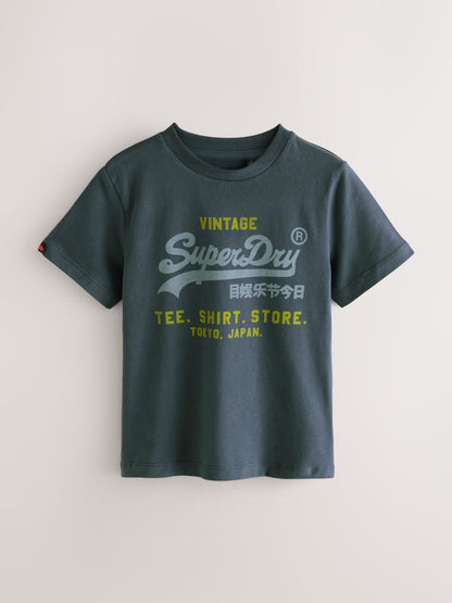 Dsiney Kidz - Superdry Blue White T-Shirts 3 Pack image 2