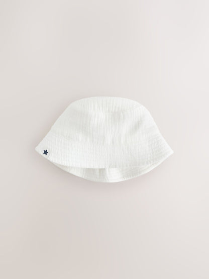 Navy/White 2 Pack Baby Bucket Hat image 2