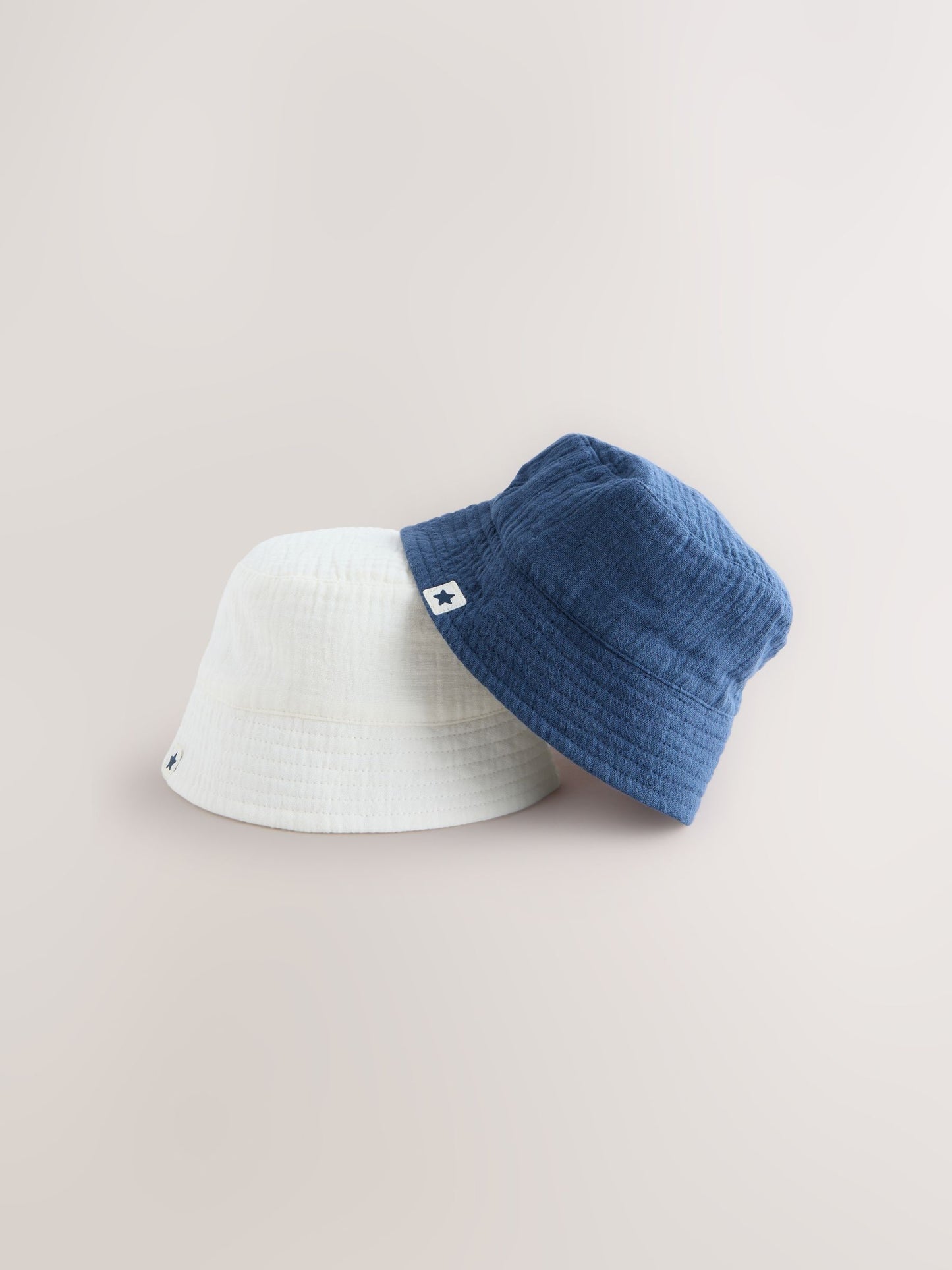 Navy/White 2 Pack Baby Bucket Hat image 1