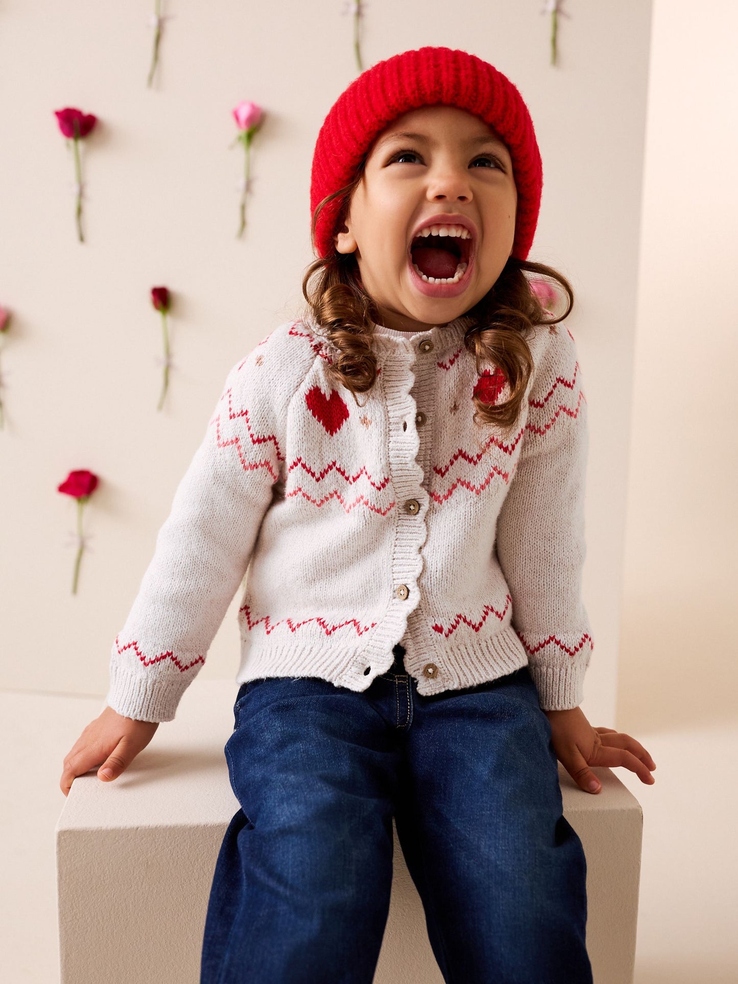 Dsiney Kidz - Ecru Heart Yoke Cardigan (3mths-7yrs) image 2