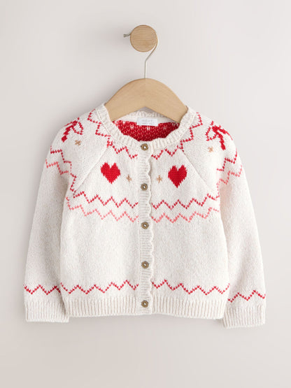 Dsiney Kidz - Ecru Heart Yoke Cardigan (3mths-7yrs) image 4