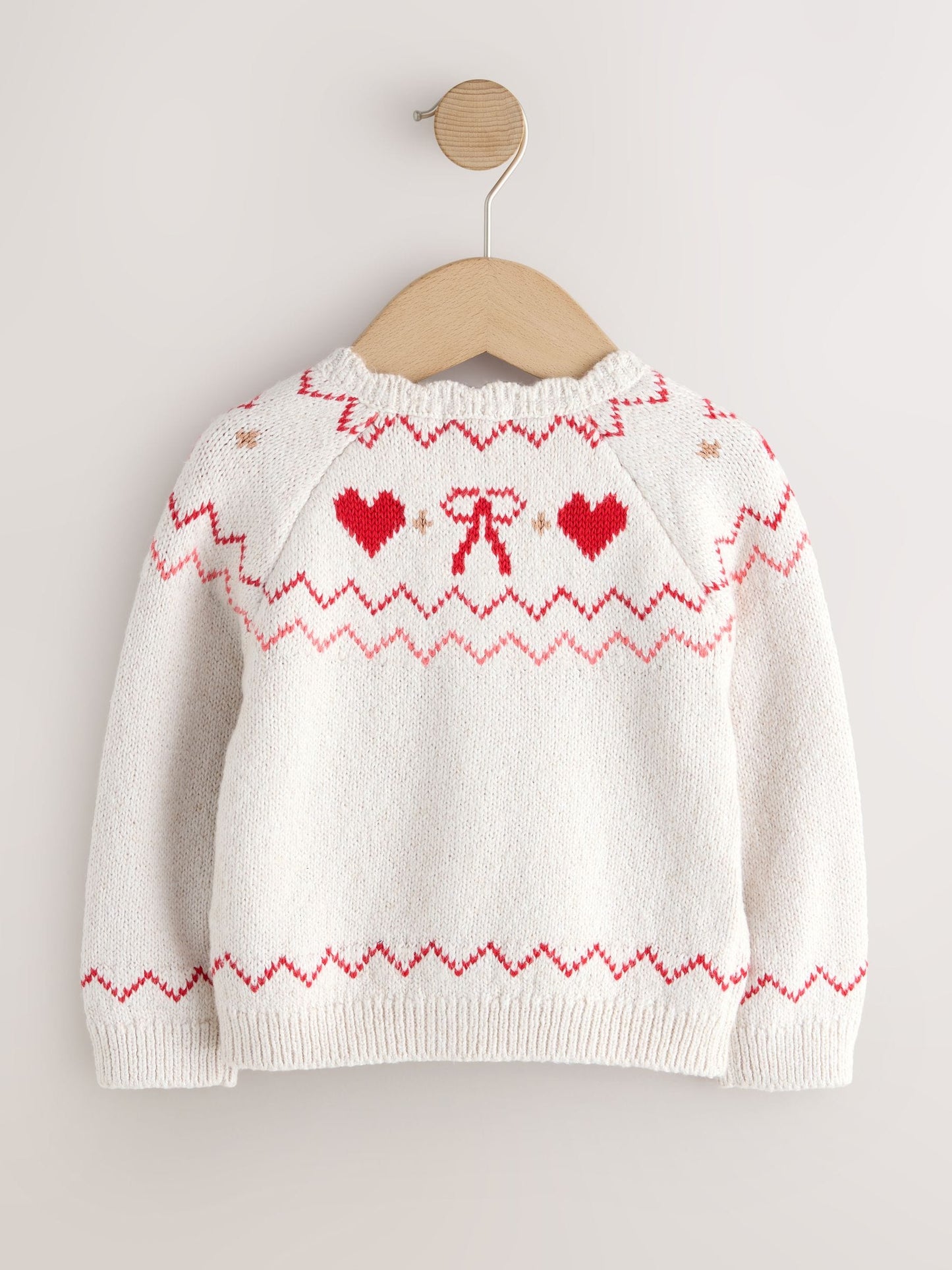 Dsiney Kidz - Ecru Heart Yoke Cardigan (3mths-7yrs) image 5