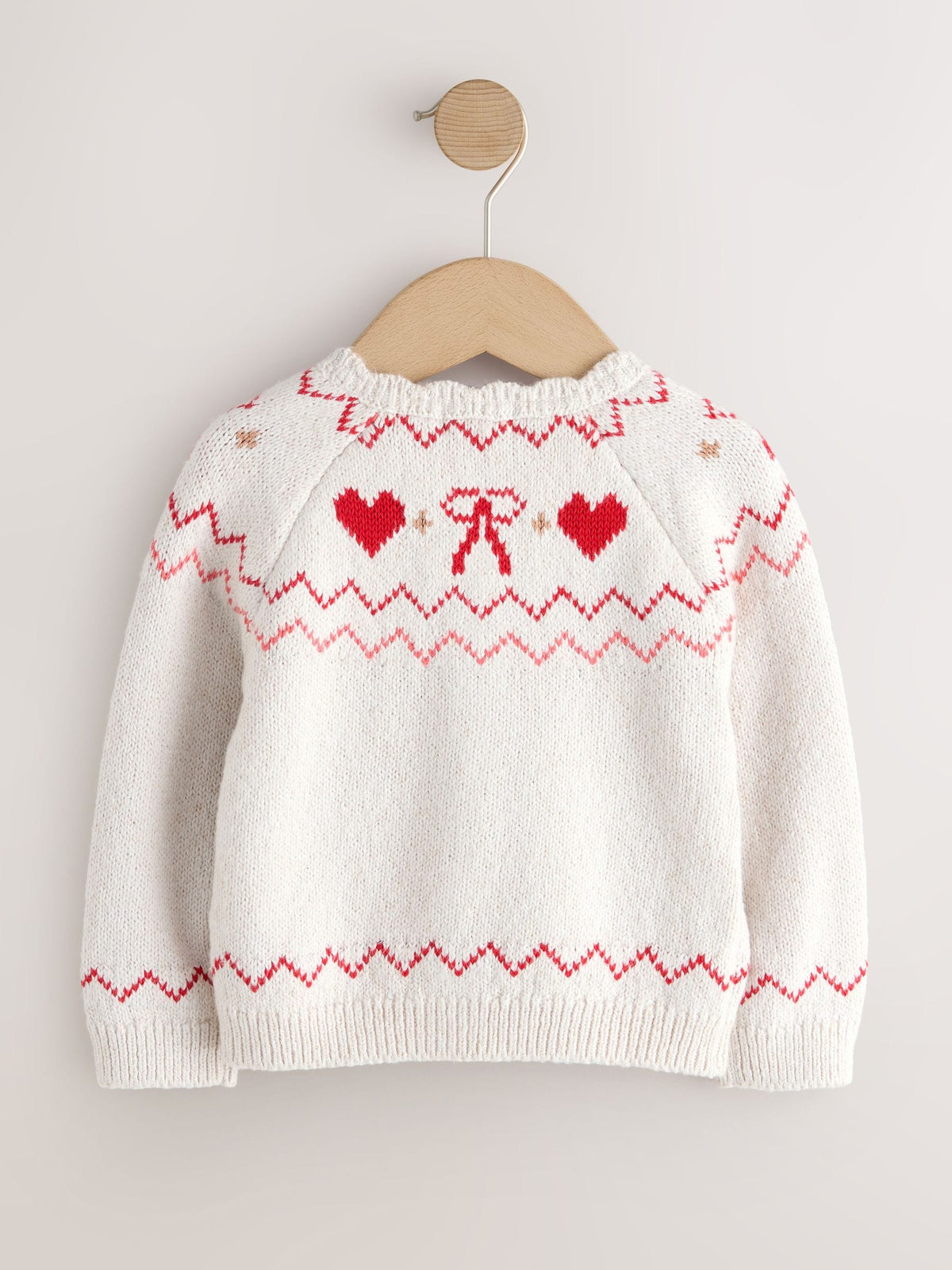 Dsiney Kidz - Ecru Heart Yoke Cardigan (3mths-7yrs) image 5