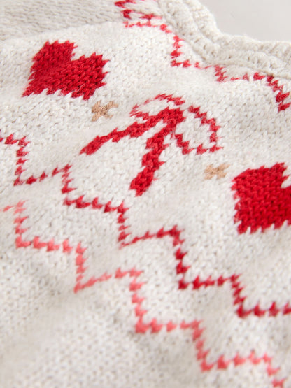Dsiney Kidz - Ecru Heart Yoke Cardigan (3mths-7yrs) image 6