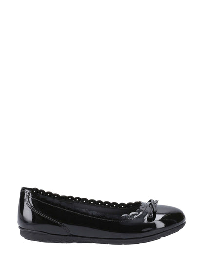 Hush Puppies Black Lillie Ballerina Patent Shoes image 3