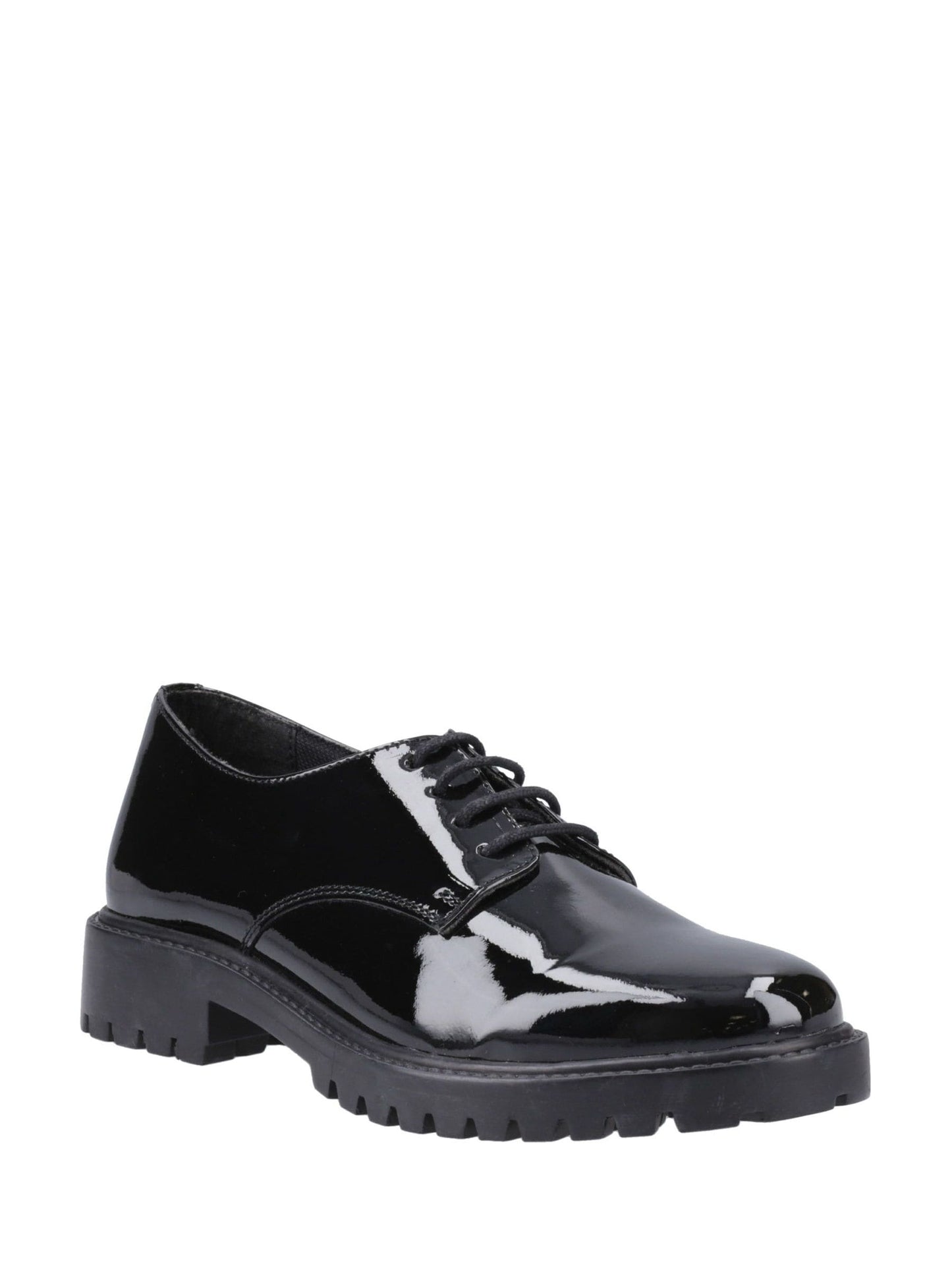 Hush Puppies Black Aubrey Lace Up Patent Shoes image 3