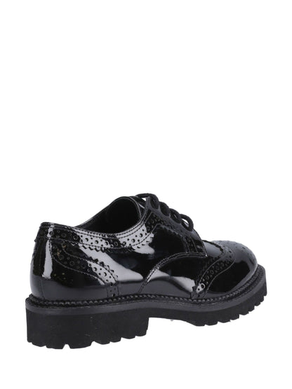 Dsiney Kidz - Hush Puppies Black Senior Gabi Lace Up Patent Shoes image 2