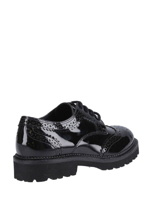 Dsiney Kidz - Hush Puppies Black Senior Gabi Lace Up Patent Shoes image 2