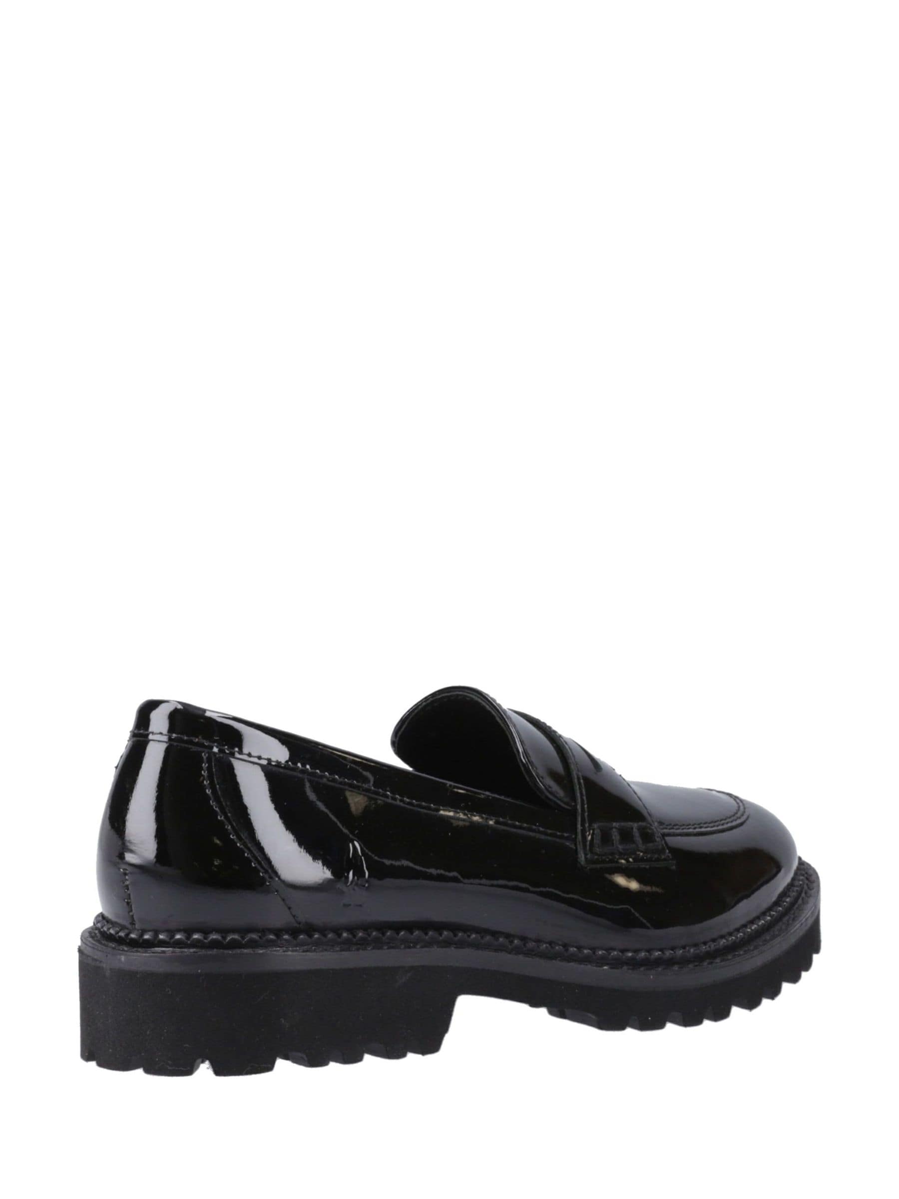 Hush Puppies Black Junior Grazia Patent School Loafers image 3