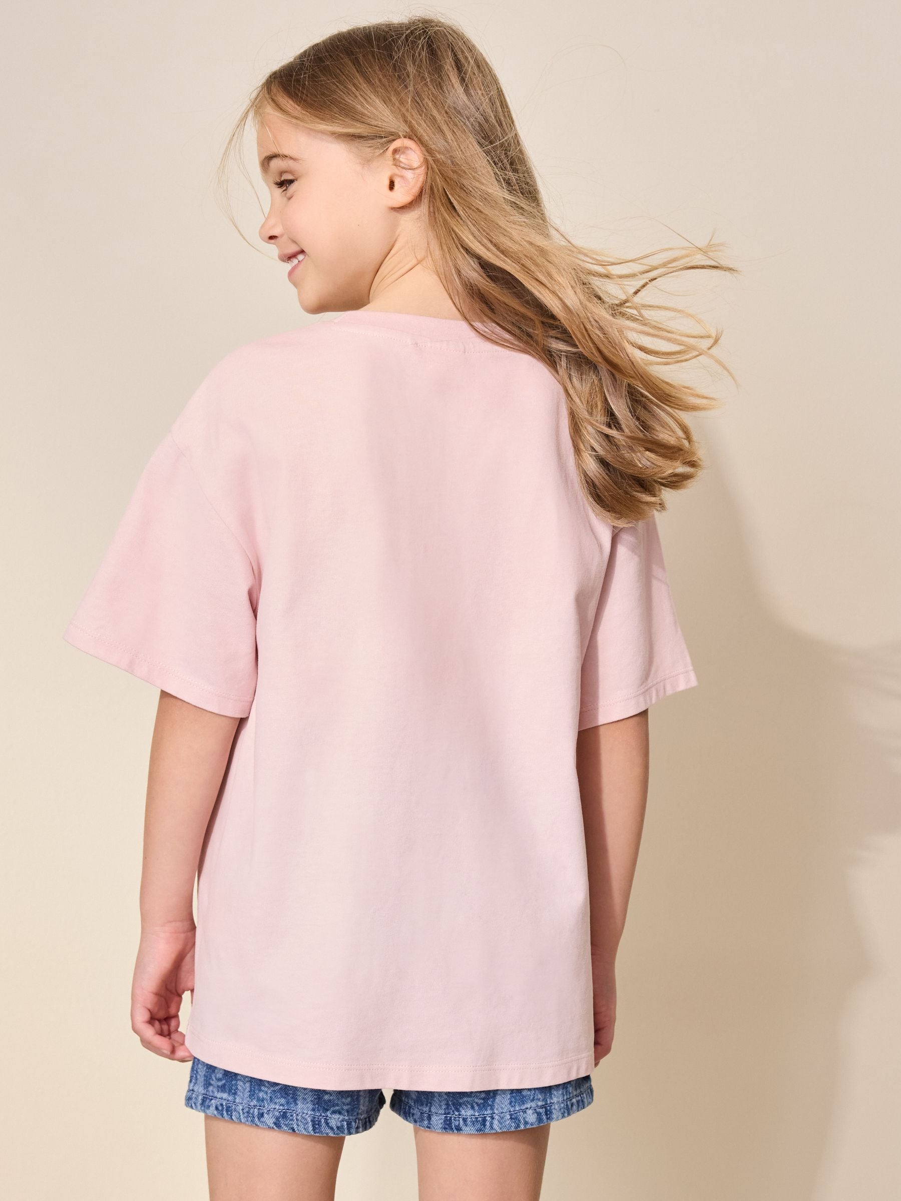 Dsiney Kidz - Pink Floral Sequin Graphic T-Shirt (3-16yrs) image 2