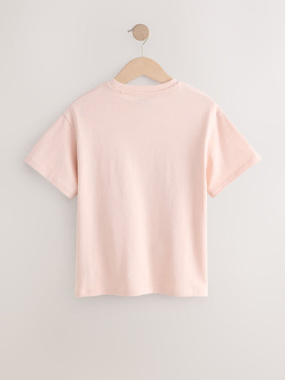 Dsiney Kidz - Pink Floral Sequin Graphic T-Shirt (3-16yrs) image 4