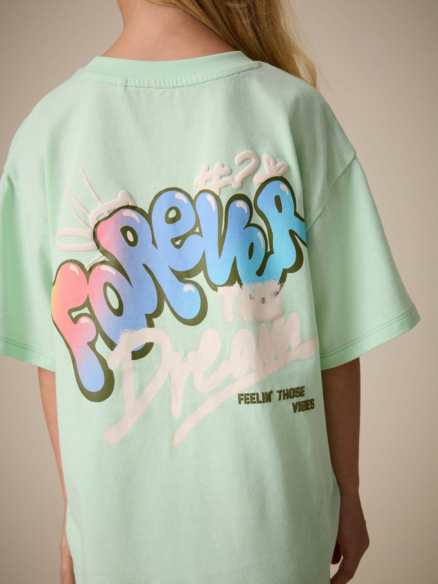 Dsiney Kidz - Green Graffiti T-Shirt and Cycling Shorts Set (3-16yrs) image 4