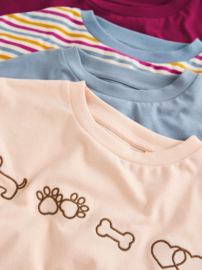 Dsiney Kidz - Dog Graphic Oversized Graphic T-Shirts 4 Pack (3-16yrs) image 8