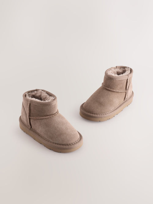 Mink Brown Water Repellent Wide Fit (G) Suede Pull On Boots image 1