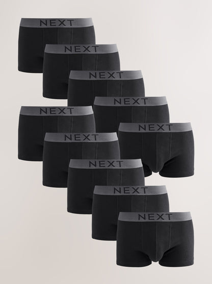 Dsiney Kidz - Black 10 pack Hipster 100% Cotton Boxers image 1