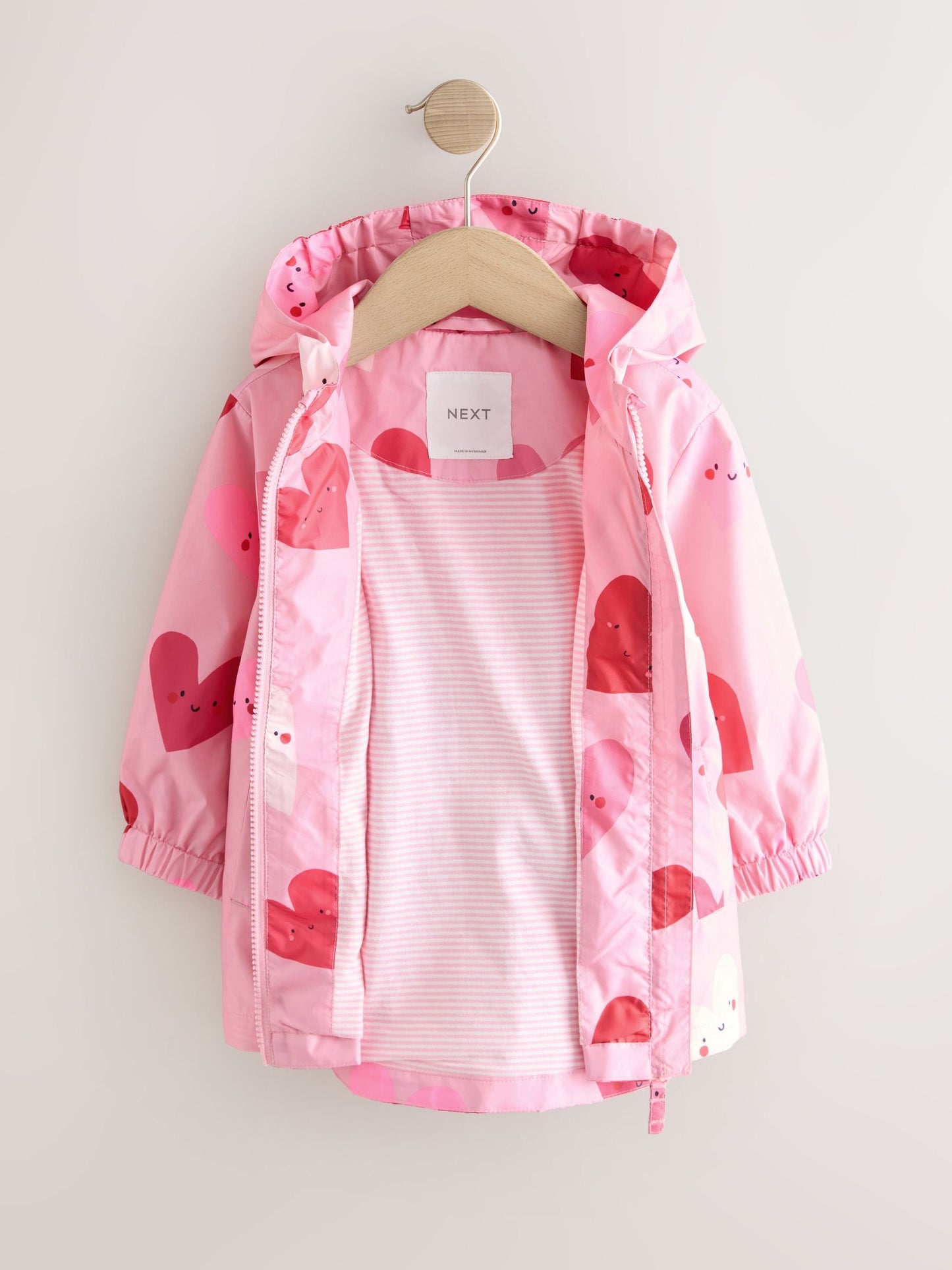 Dsiney Kidz - Pink Heart Shower Resistant Printed Raincoat (3mths-7yrs) image 5